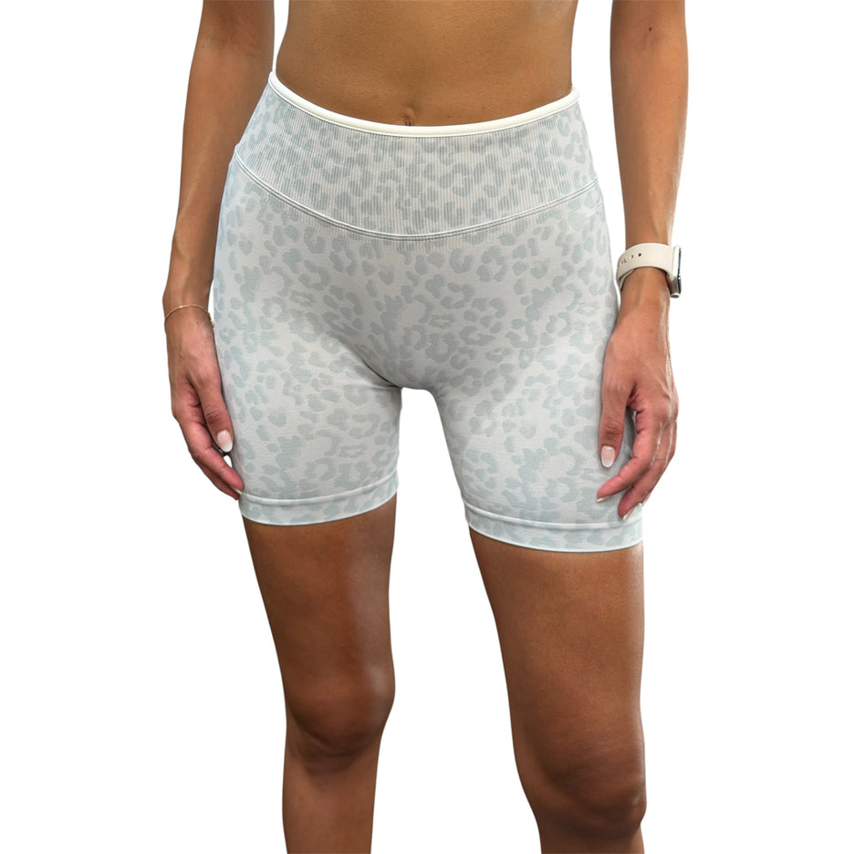 Leopard Sculpt Seamless Biker Shorts
