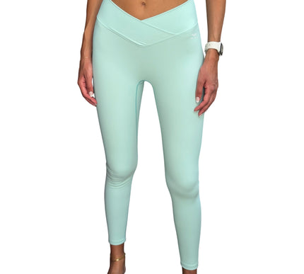 Ribbed Crossover V-Waist Leggings