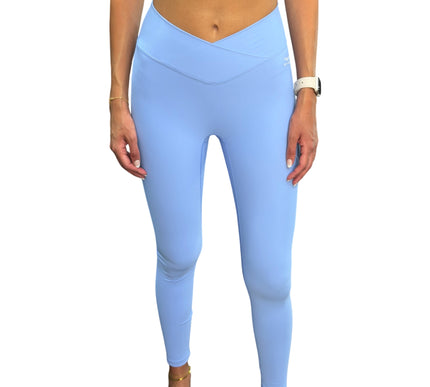 Ribbed Crossover V-Waist Leggings