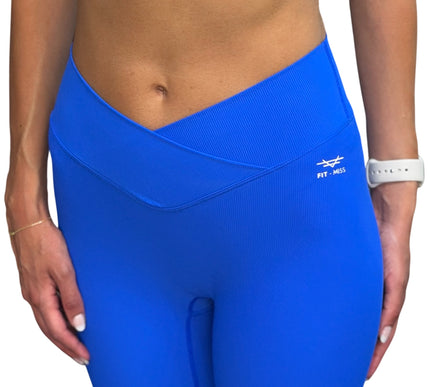 Ribbed Crossover V-Waist Leggings