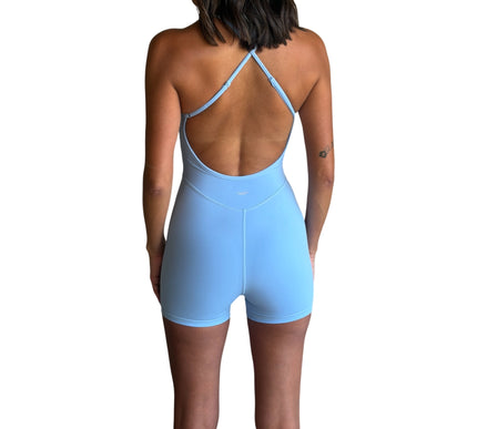 Open Back Cross-Strap Romper