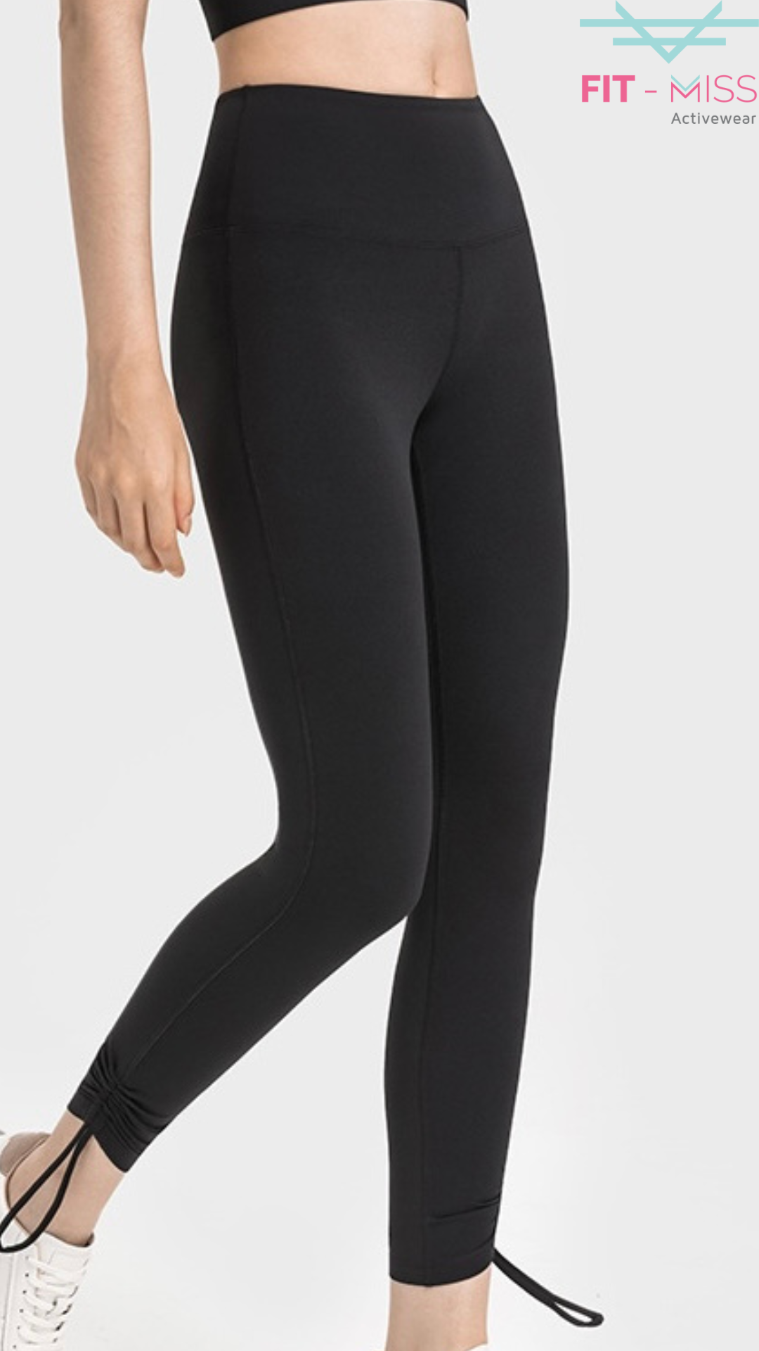 Pleat Edge Leggings - Black