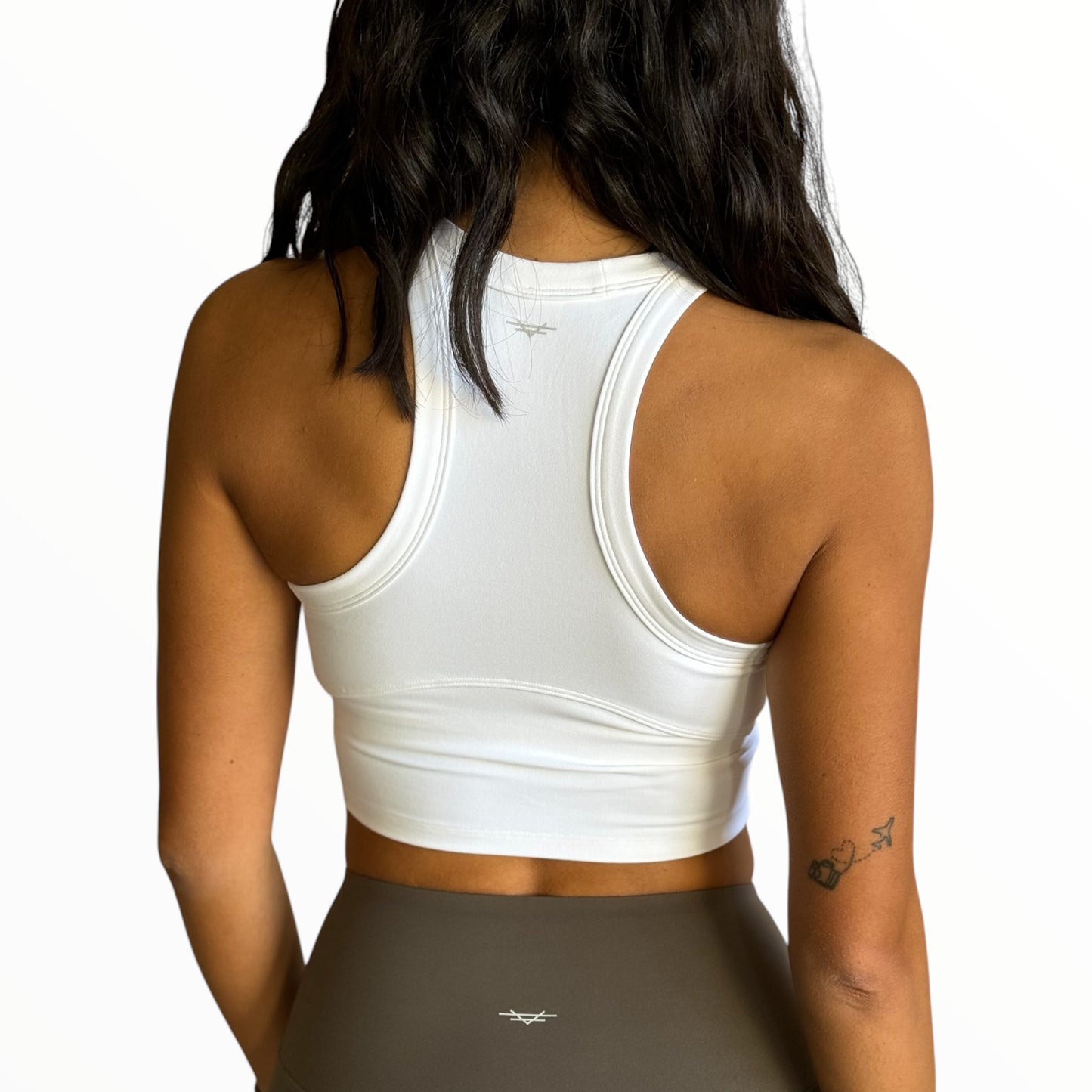 Racerback Padded Top - White