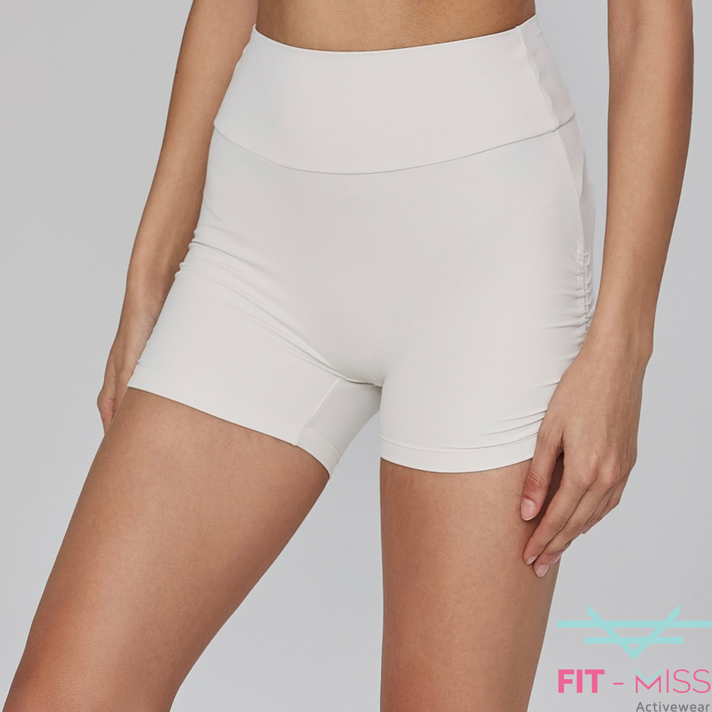 ScrunchFit Shorts - Ivory