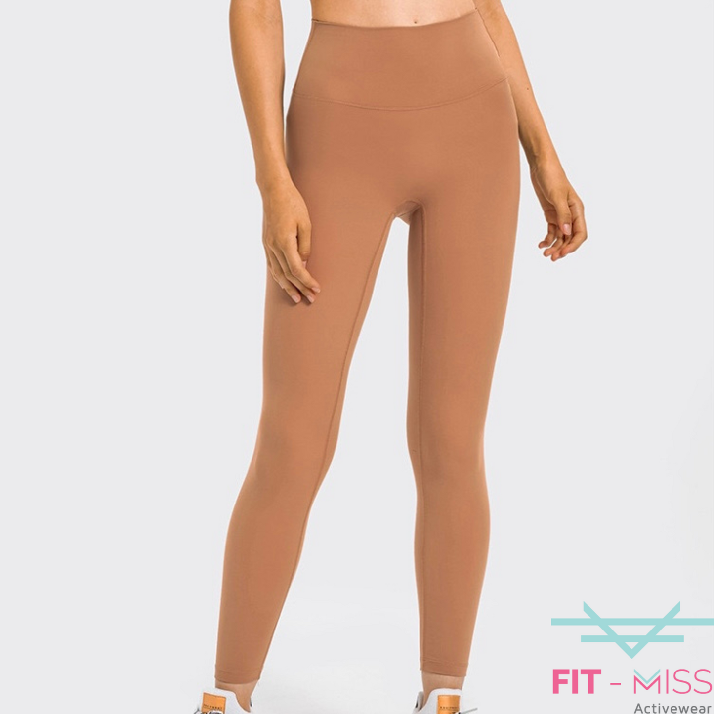 Seamless Front Basic Leggings - Warm Orange