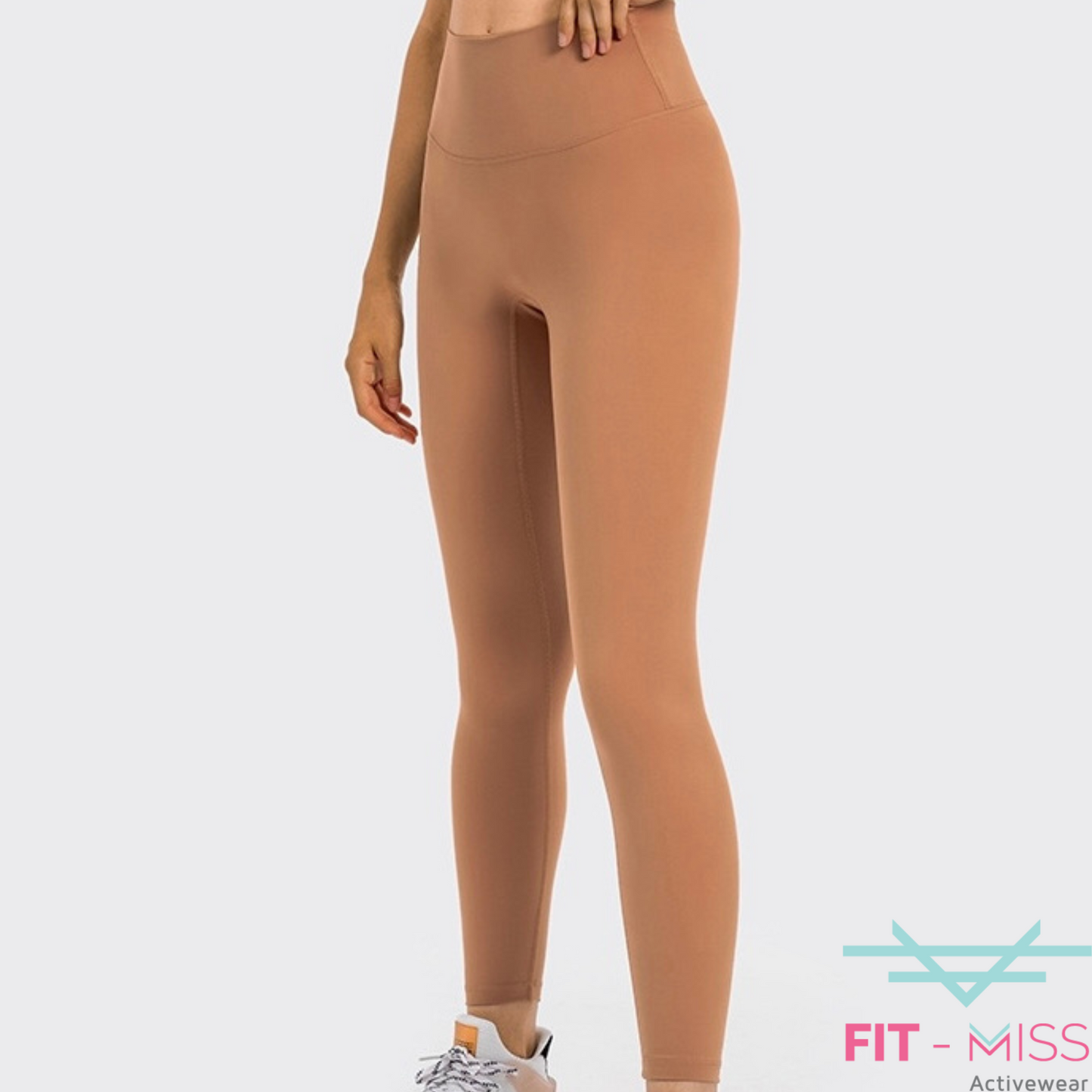 Seamless Front Basic Leggings - Warm Orange