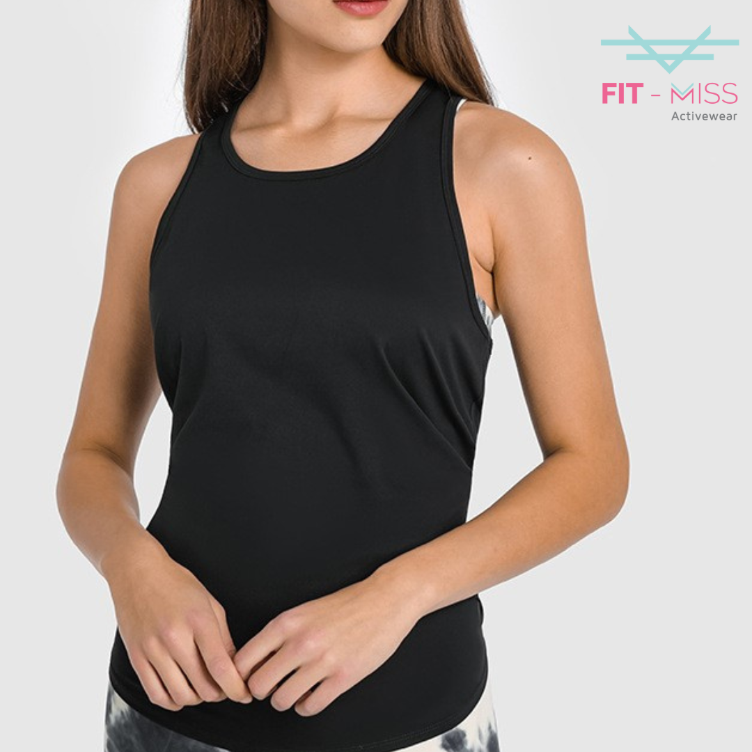 Sleek Cutout Tank - Black