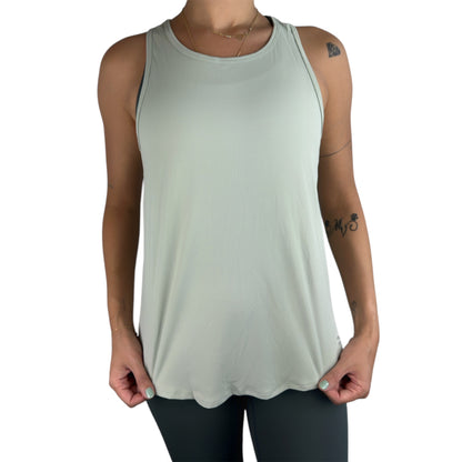 Sleek Cutout Tank - Tea Green