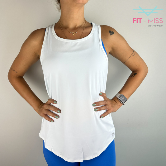 Sleek Cutout Tank - White