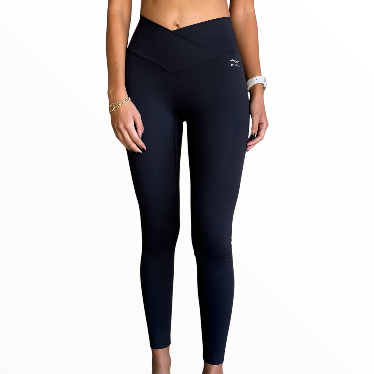 Slightly Thicker V-Leggings - Black