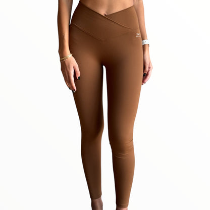 Slightly Thicker V-Leggings - Cinnamon