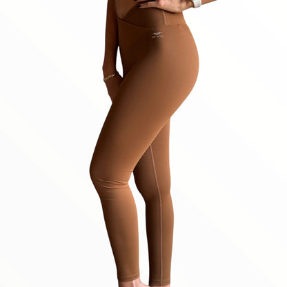 Slightly Thicker V-Leggings - Cinnamon