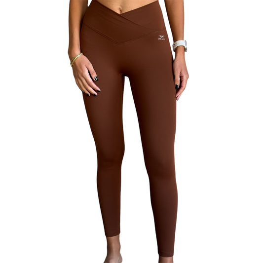 Slightly Thicker V-Leggings - Russet Brown