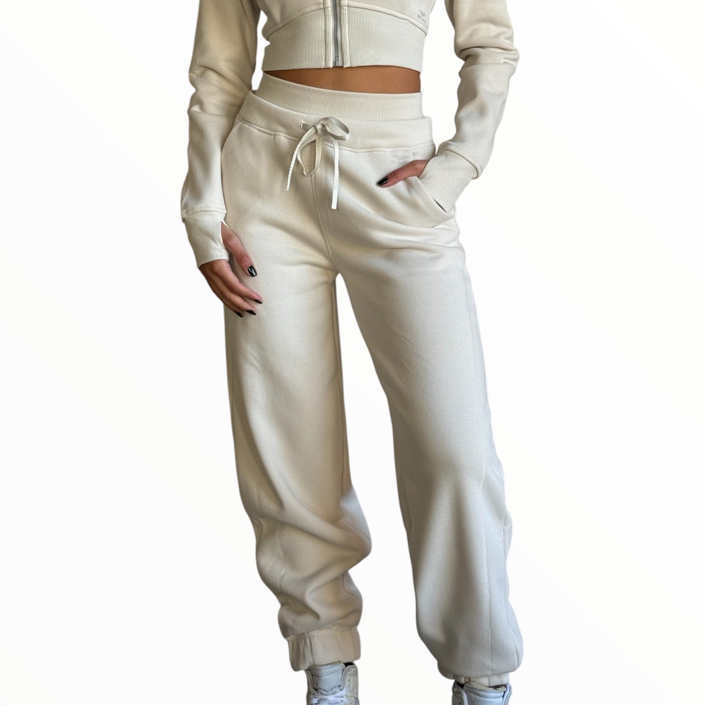 Street Style Fleece Set - Ivory