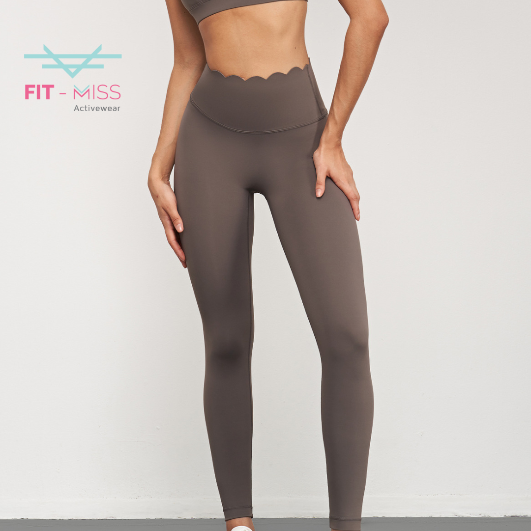 Bloom Elegance Leggings - Khaki