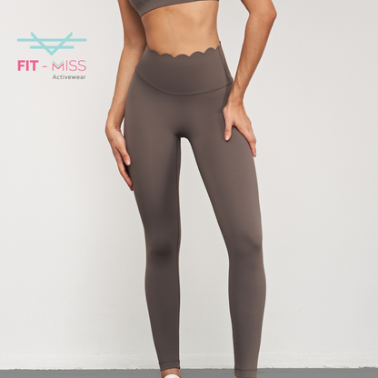 Bloom Elegance Leggings - Khaki