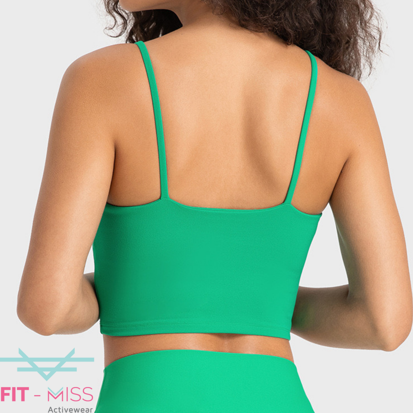 Basic Padded Crop Top - Scallion Green